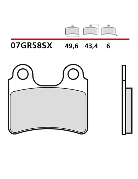 brembo front brake pad kit fits on gas gas txt contact 250 15 15 07gr58sx