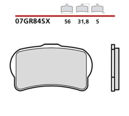 BREMBO FRONT BRAKE PADS KIT GAS GAS TXT FACTORY REPLICA 13-14-COD. 07GR84SX