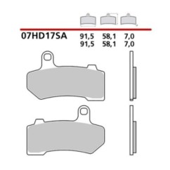 BREMBO FRONT BRAKE PADS KIT HARLEY D. CVO LIMITED 1802 14-16-COD. 07HD17SA