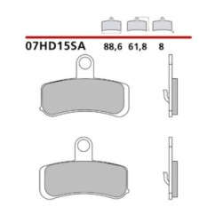 BREMBO FRONT BRAKE PADS KIT HARLEY D. DYNA SUPER GLIDE CUSTOM 08-14-07HD15SA