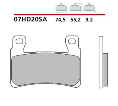 BREMBO FRONT BRAKE PADS KIT HARLEY D. FLDE DELUXE 1750 18-20-07HD20SA