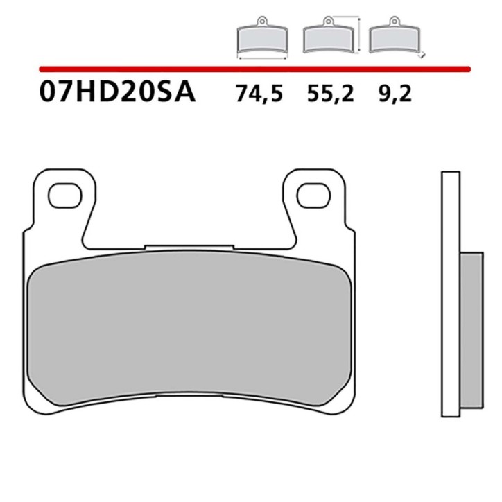 BREMBO FRONT BRAKE PADS KIT FOR HARLEY D. FLDE DELUXE 1750 18-20-07HD20SA