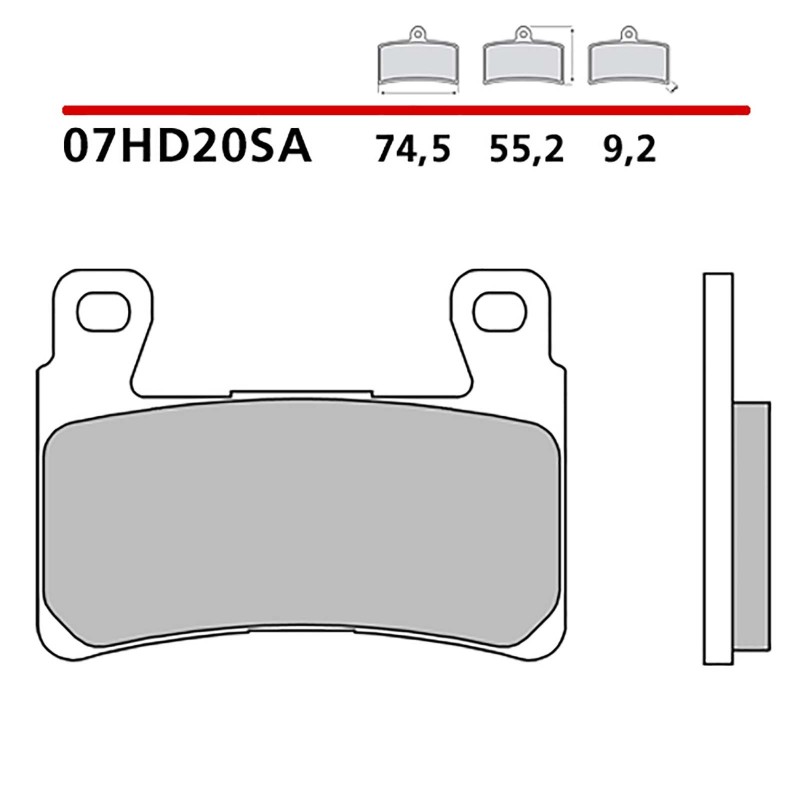 BREMBO KIT PASTIGLIE FRENO ANTERIORE HARLEY DAVIDSON FLHC HERITAGE CLASSIC 1750 18-19