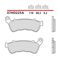 BREMBO FRONT BRAKE PADS KIT HARLEY D. SPORTSTER ROADSTER 14-15-07HD22SA