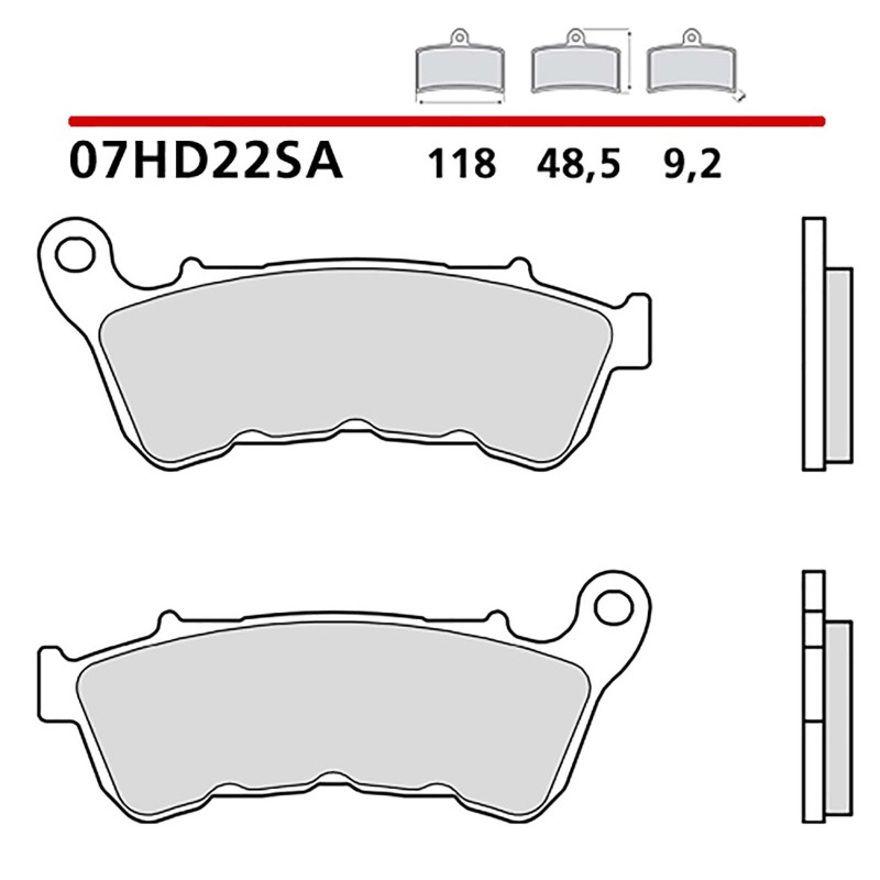 BREMBO FRONT BRAKE PADS KIT HARLEY D. SPORTSTER ROADSTER 14-15-07HD22SA