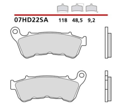 BREMBO FRONT BRAKE PADS KIT HARLEY D. SPORTSTER ROADSTER 14-15-07HD22SA