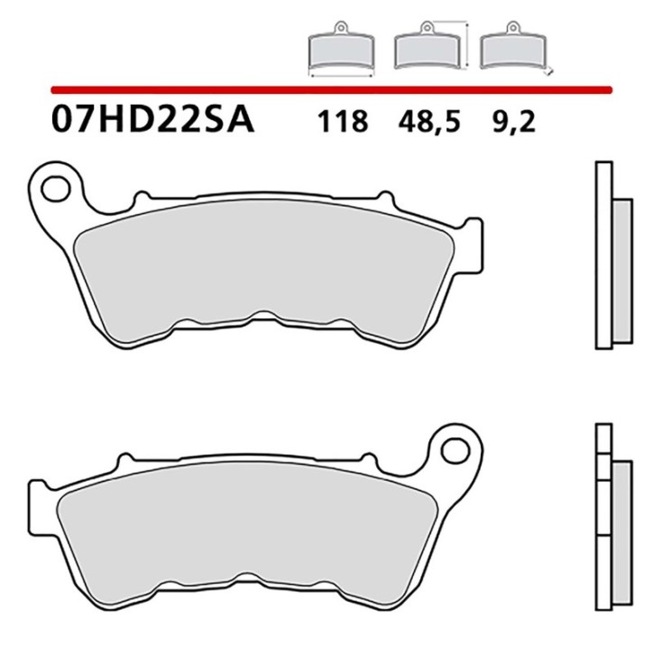 BREMBO FRONT BRAKE PADS KIT FOR HARLEY D. SPORTSTER ROADSTER 14-15-07HD22SA