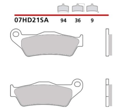 KIT DE PASTILLAS DE FRENO DELANTERO BREMBO HARLEY D.XG CALLE 500 14-19-COD. 07HD21SA