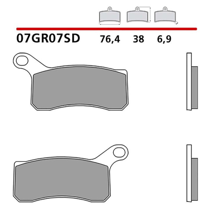 BREMBO FRONT BRAKE PADS KIT FOR HM CRE SIX COMPETITION 50 13-17-COD. 07GR07SD