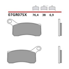 BREMBO FRONT BRAKE PADS KIT HM CRE SIX COMPETITION 50 13-17-COD. 07GR07SX