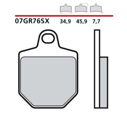 BREMBO FRONT BRAKE PADS KIT HM CRM FX SUPERMOTO 450 07-09-COD. 07GR76SX