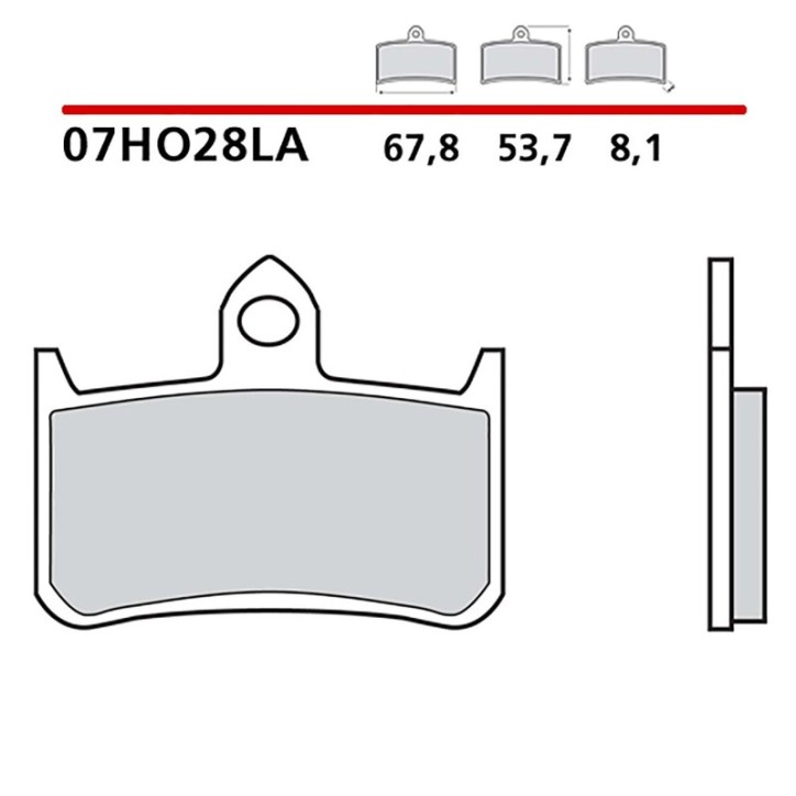 KIT DE PLAQUETTES DE FREIN AVANT BREMBO POUR HONDA CB F HORNET 900 02-05-COD. 07HO28LA