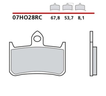 BREMBO FRONT BRAKE PADS KIT HONDA CB F HORNET 900 02-05-COD. 07HO28RC