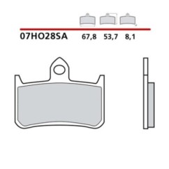 KIT DE PLAQUETTES DE FREIN AVANT BREMBO HONDA CB F HORNET 900 02-05-COD. 07HO28SA