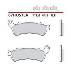 KIT DE PLAQUETTES DE FREIN AVANT BREMBO HONDA CB F HORNET ABS 600 07-10-COD. 07HO57LA