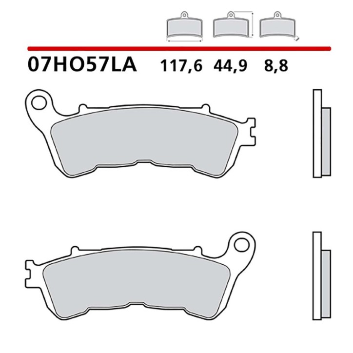 KIT DE PLAQUETTES DE FREIN AVANT BREMBO POUR HONDA CB F HORNET ABS 600 07-10-COD. 07HO57LA