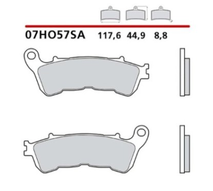 KIT DE PASTILLAS DE FRENO DELANTERO BREMBO HONDA CB F HORNET ABS 600 07-10-COD. 07HO57SA