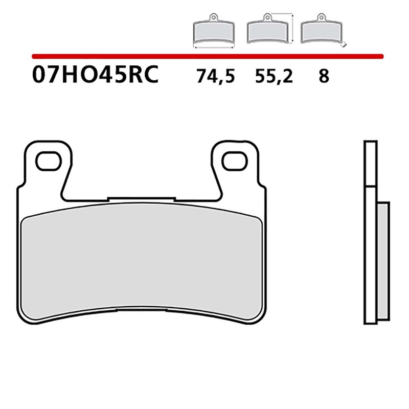 BREMBO FRONT BRAKE PADS KIT HONDA CB F SUPERFOUR 1300 03-04-COD. 07HO45RC