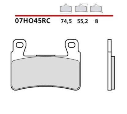 BREMBO VORDERRADBREMSBELAGE-KIT HONDA CB F SUPERFOUR 1300 03-04-COD. 07HO45RC