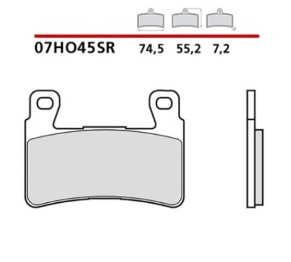 KIT DE PASTILLAS DE FRENO DELANTERO BREMBO HONDA CB F SUPERFOUR 1300 03-04-COD. 07HO45SR