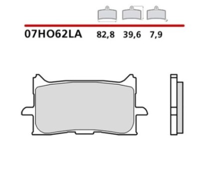 KIT DE PLAQUETTES DE FREIN AVANT BREMBO HONDA CB R NEO SPORTS CAFE 125 18-21-07HO62LA