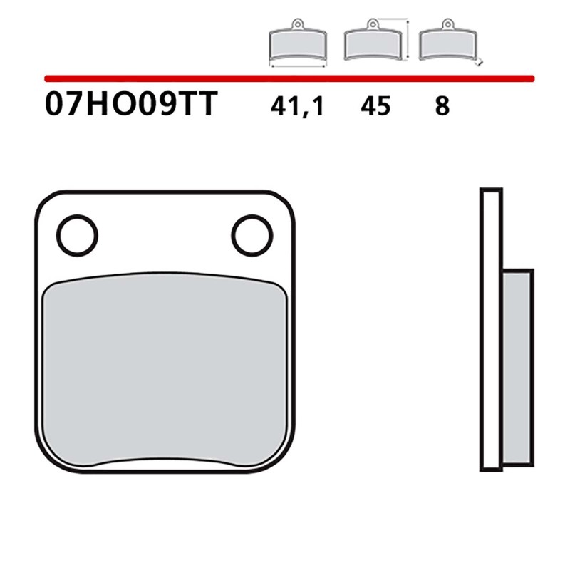 BREMBO FRONT BRAKE PADS KIT HONDA CG ESD ES TITAN 150 04-05-COD. 07HO09TT