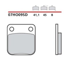 BREMBO VORDERRADBREMSBELAGE-KIT HONDA CG150 ESD ES TITAN 04-05-COD. 07HO09SD