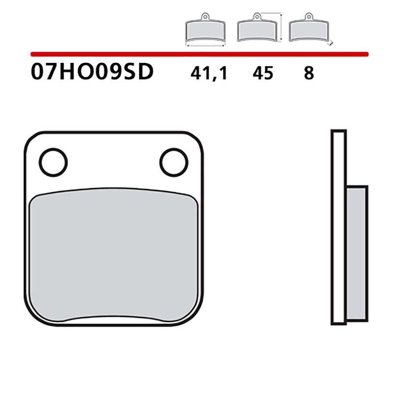 BREMBO FRONT BRAKE PADS KIT HONDA CG150 ESD ES TITAN 04-05-COD. 07HO09SD