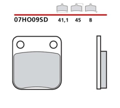 BREMBO FRONT BRAKE PADS KIT HONDA CG150 ESD ES TITAN 04-05-COD. 07HO09SD