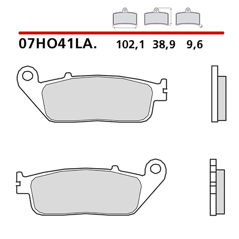 KIT DE PASTILLAS DE FRENO DELANTERO BREMBO HONDA CMX REBEL ABS 500 17-19-COD. 07HO41LA