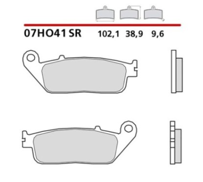 BREMBO FRONT BRAKE PADS KIT HONDA CMX REBEL ABS 500 17-19-COD. 07HO41SR