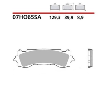 BREMBO FRONT BRAKE PADS KIT HONDA GOLD WING ABS DCT 18-20-COD. 07HO65SA