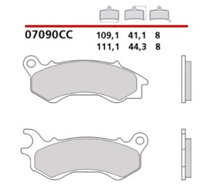 BREMBO FRONT BRAKE PADS KIT HONDA NSC MPD R WH VISION 50 12-18-07090