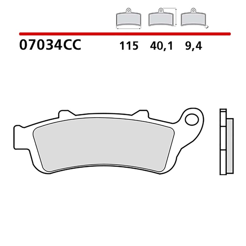 BREMBO FRONT BRAKE PADS KIT HONDA PHANTHEON 150 98-06-COD. 07034