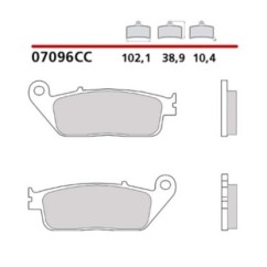 BREMBO FRONT BRAKE PADS KIT HONDA SH i SPORT ABS 300 18-19-COD. 07096