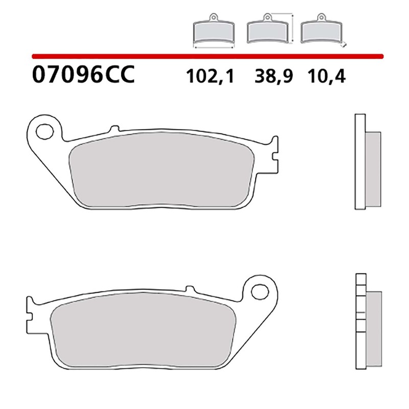 BREMBO FRONT BRAKE PADS KIT HONDA SH i SPORT ABS 300 18-19-COD. 07096