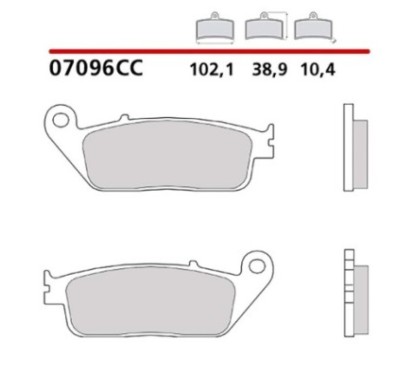 BREMBO FRONT BRAKE PADS KIT HONDA SH i SPORT ABS 300 18-19-COD. 07096