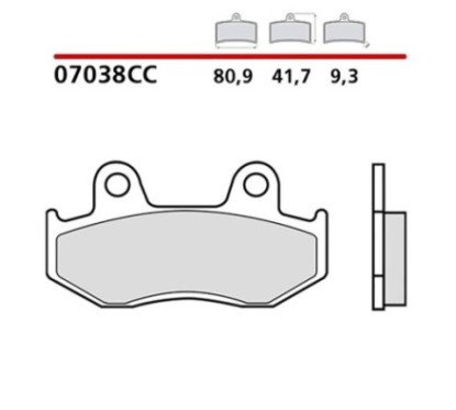 KIT DE PASTILLAS DE FRENO DELANTERO BREMBO HONDA SH125i SPORT ESPECIAL 05-08-COD. 07038