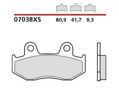 KIT DE PASTILLAS DE FRENO DELANTERO BREMBO HONDA SH125i SPORT ESPECIAL 05-08-COD. 07038XS