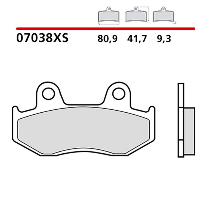 KIT DE PLAQUETTES DE FREIN AVANT BREMBO POUR HONDA SH150i/SPORT/SPECIAL 05-08-COD. 07038XS