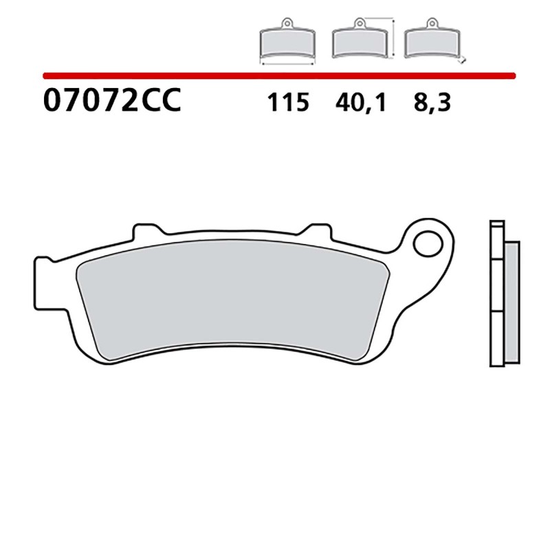 KIT DE PLAQUETTES DE FREIN AVANT BREMBO HONDA SILVER WING ABS 600 05-09-COD. 07072