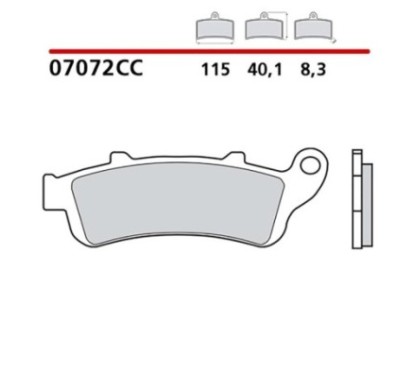 BREMBO FRONT BRAKE PADS KIT HONDA SILVER WING ABS 600 05-09-COD. 07072