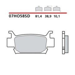 BREMBO FRONT BRAKE PADS KIT HONDA TRX FA RUBICON 680 06-14-COD. 07HO58SD