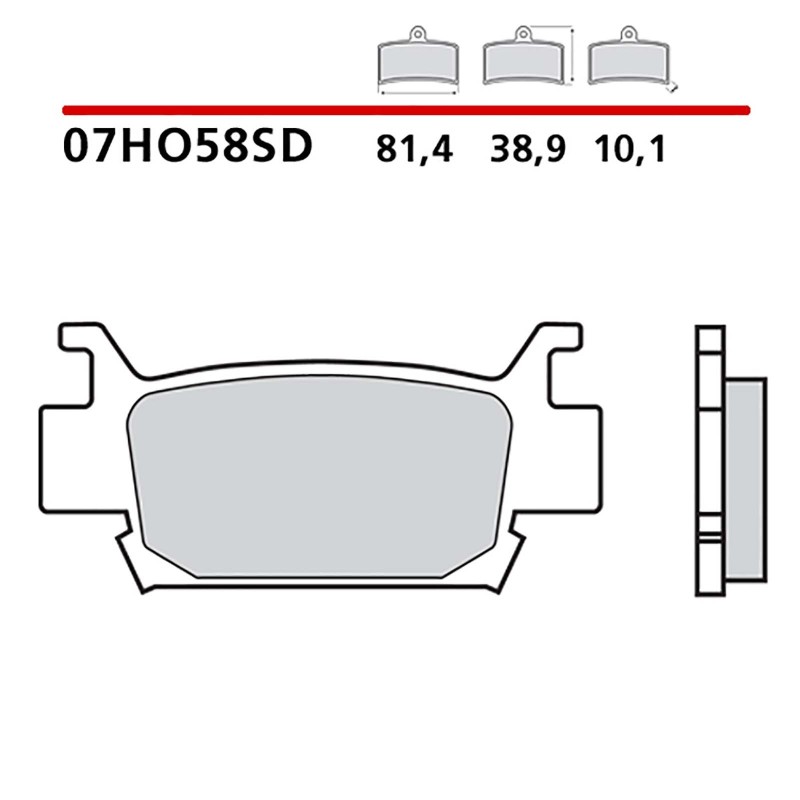 BREMBO FRONT BRAKE PADS KIT HONDA TRX FA RUBICON 680 06-14-COD. 07HO58SD