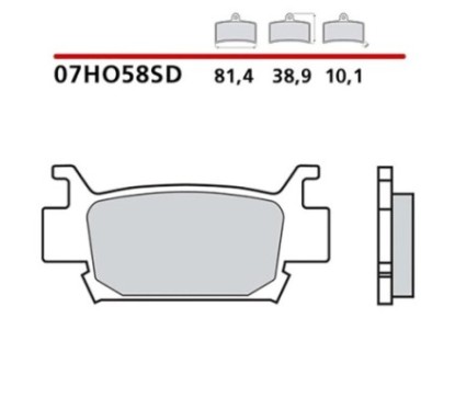 KIT DE PASTILLAS DE FRENO DELANTERO BREMBO HONDA TRX FA RUBICON 680 06-14-COD. 07HO58SD