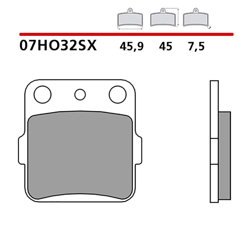 BREMBO FRONT BRAKE PADS KIT HONDA TRX FE FOURTRAX 420 07-11-COD. 07HO32SX