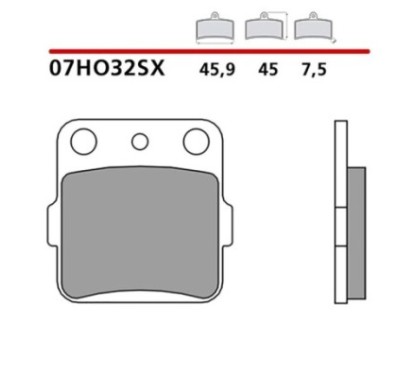 BREMBO FRONT BRAKE PADS KIT HONDA TRX FE FOURTRAX 420 07-11-COD. 07HO32SX