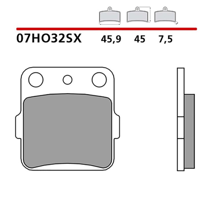 BREMBO FRONT BRAKE PADS KIT FOR HONDA TRX FE FOURTRAX 420 07-11-COD. 07HO32SX