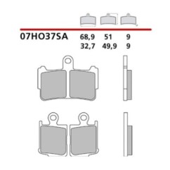 BREMBO FRONT BRAKE PADS KIT HONDA VFR F DCT ABS 1200 10-16-COD. 07HO37SA