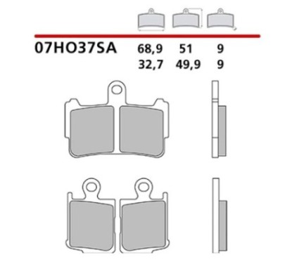 BREMBO FRONT BRAKE PADS KIT HONDA VFR F DCT ABS 1200 10-16-COD. 07HO37SA